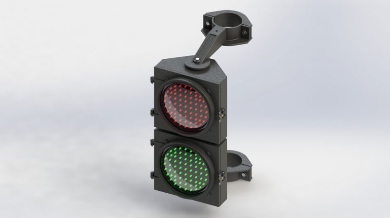 Os Semáforo de Liberação 200mm - Padrão 69 LEDs podem ser utilizados nas sinalizações das cabines de pedágio (liberação do veículo após pagamento) e no controle de veículos e pedestres (grupos focais de trânsito), entre outros.