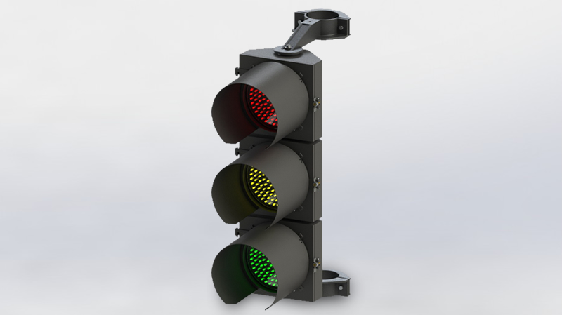 Os Semáforo de Trânsito 3x300mm - 265 LEDs atuam no controle do tráfego em cruzamentos de grande fluxo de veículos, sendo amplamente utilizados nas idades.
